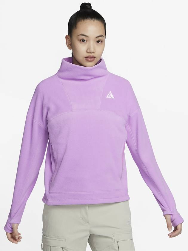 ACG Fleece Long Sleeve Top DQ5843 532 Lavender WOMENS L XL Asian Fit - NIKE - BALAAN 1