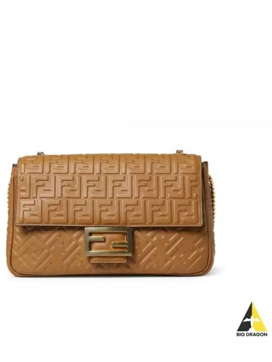 Baguette Chain Large Nappa Leather Shoulder Bag Brown - FENDI - BALAAN 2