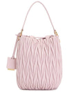 Matelasse Nappa Leather Bucket Bag Pink - MIU MIU - BALAAN 5