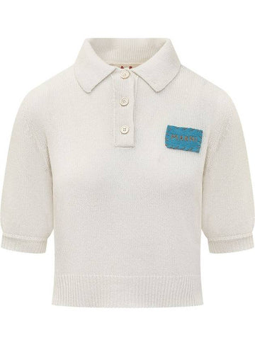 Marni Cashmere Flower Detail Polo - MARNI - BALAAN 1