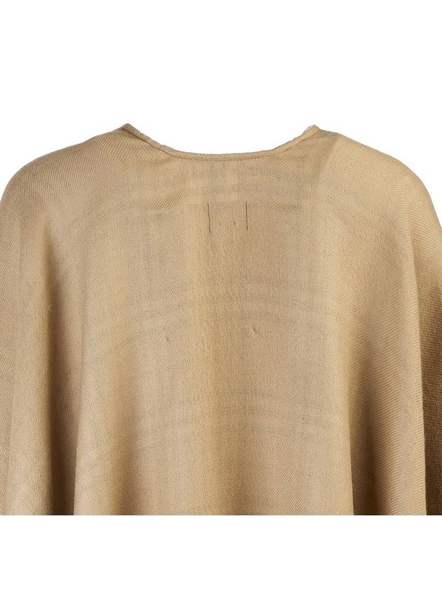 Women's Check Reversible Wool Cape Beige - BURBERRY - BALAAN 6