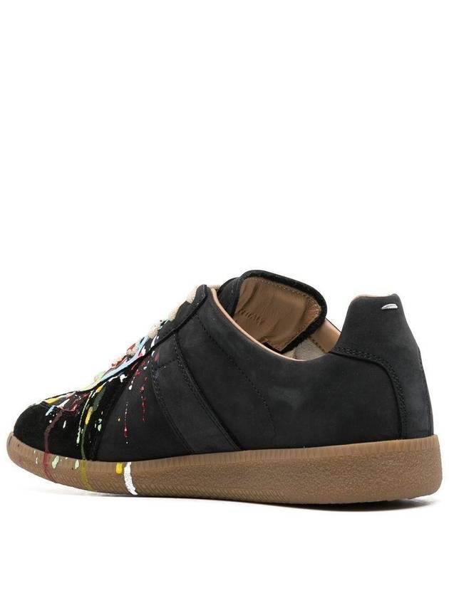 Replica Paint Drop Low Top Sneakers Black - MAISON MARGIELA - BALAAN 4