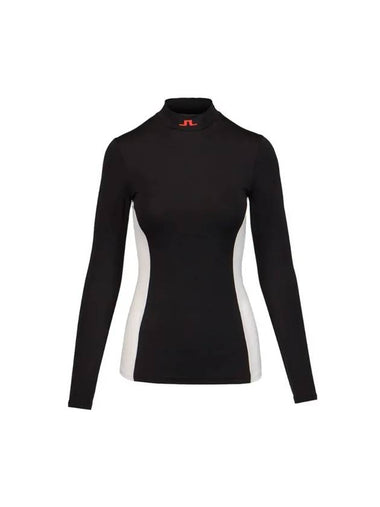 Thabisa Mockneck Long Sleeve T-Shirt Black - J.LINDEBERG - BALAAN 1