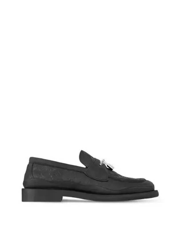 LV Dandy Monogram Embossed Loafers Black - LOUIS VUITTON - BALAAN 1