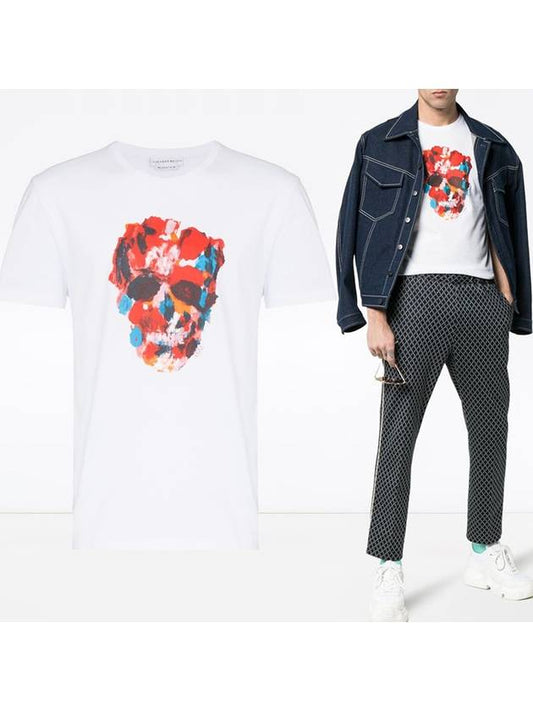 11th Anniversary Paint Splatter Sculpture T Shirt 557143 QMZ80 0900 - ALEXANDER MCQUEEN - BALAAN 1