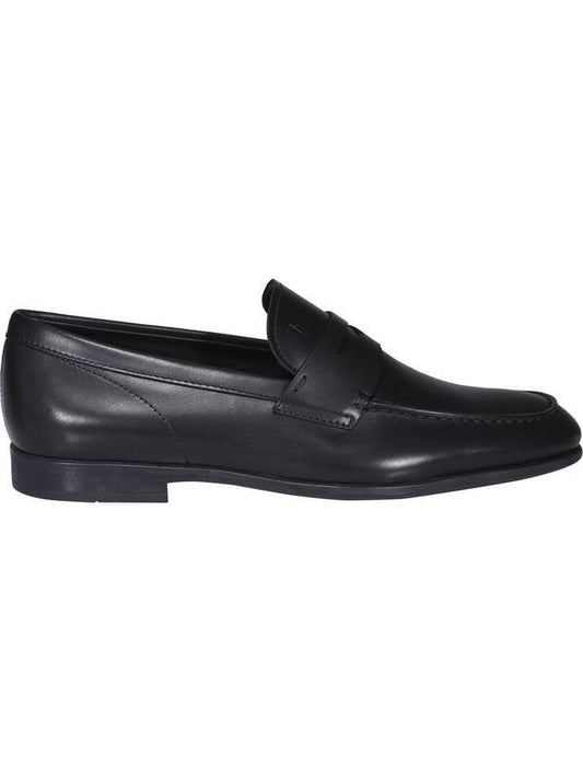 Men's Penny Leather Loafers Black - TOD'S - BALAAN.