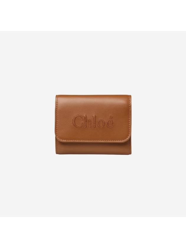 Sense Small Tri-Fold Wallet Caramel - CHLOE - BALAAN 1