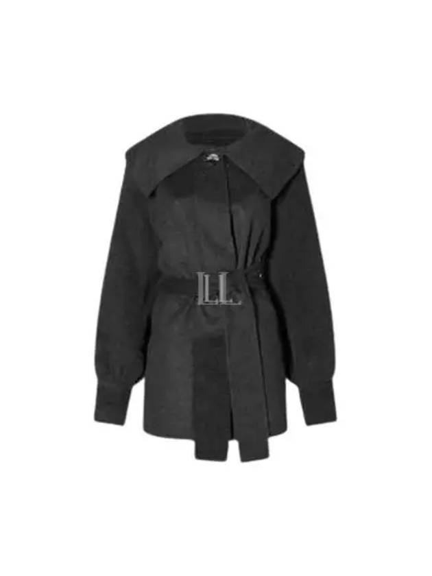 Wool Collar Jacket Phantom - GANNI - BALAAN 2