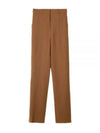 Quasar Virgin Wool Straight Pants Brown - MAX MARA - BALAAN 2