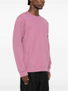 Wappen Patch Crew Neck Cotton Sweatshirt Pink - STONE ISLAND - BALAAN 4