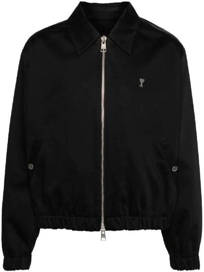 De Coeur Logo Zip-up Jacket Jacket Black - AMI - BALAAN 2