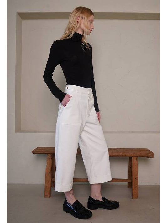 D Cropped Wide Pants - LETTUCE - BALAAN 2