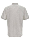 Logo Cotton Polo Shirt Grey - BRUNELLO CUCINELLI - BALAAN 3