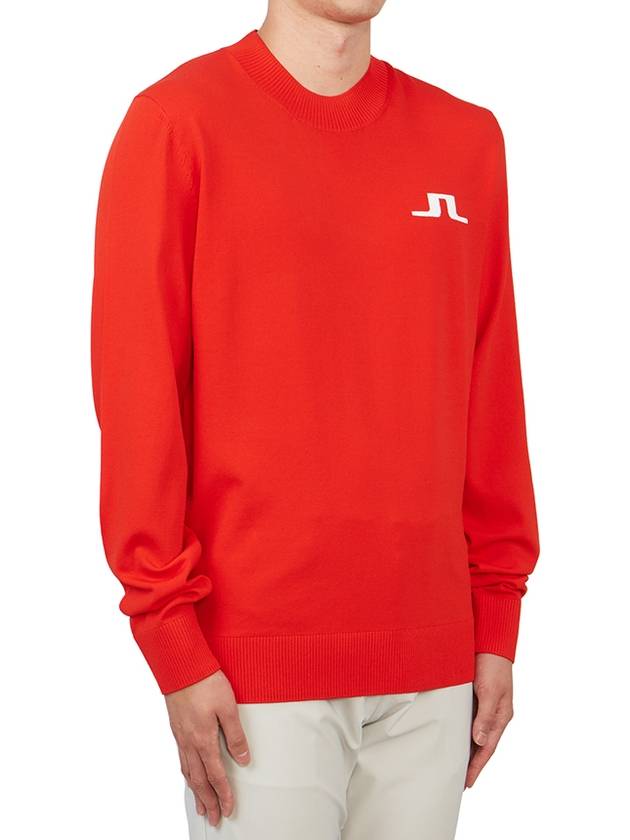 Golf Gus Crew Neck Knit Top Fiery Red - J.LINDEBERG - BALAAN 4