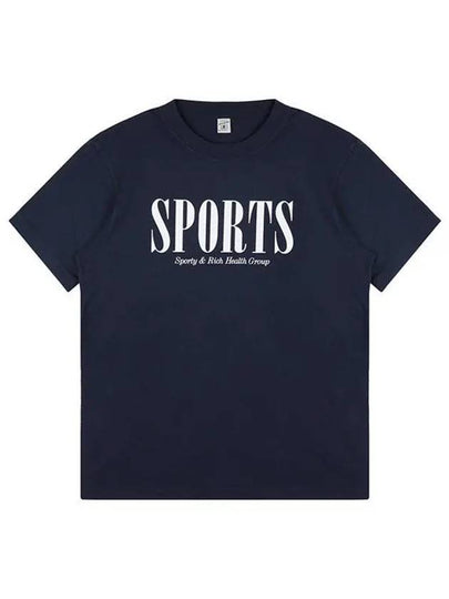 Common Sports Short Sleeve T-Shirt Navy - SPORTY & RICH - BALAAN 2