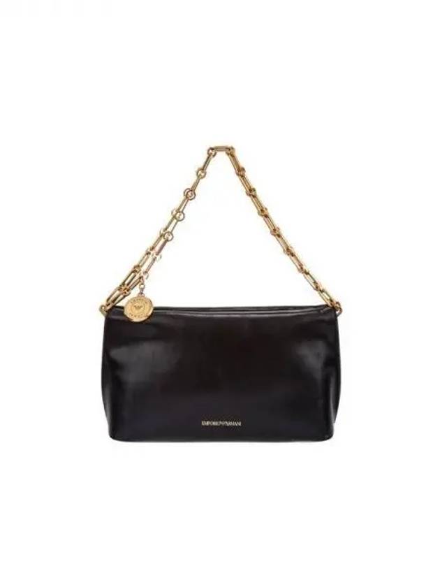 Women s Logo Medal Chain Small Shoulder Bag Black 271600 - EMPORIO ARMANI - BALAAN 1