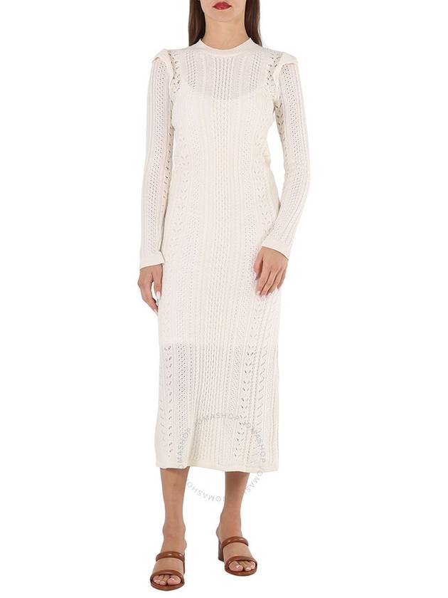 embroidery knit long dress white - CHLOE - BALAAN 2