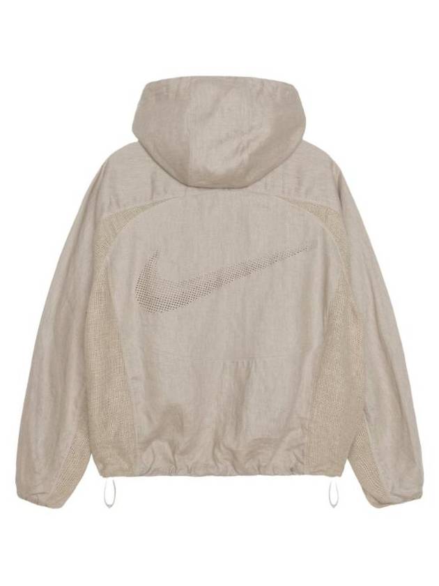 Linen Shell Hooded Jacket Beige - NIKE - BALAAN 1