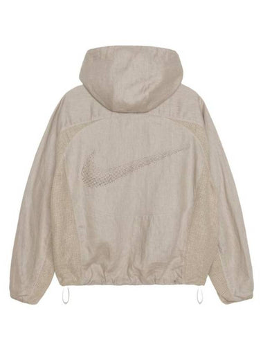 Linen Shell Hooded Jacket Beige - NIKE - BALAAN 1