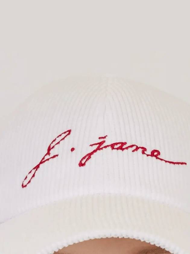 Golf Wear Corduroy Earrings Ball Cap Ivory - J JANE - BALAAN 2