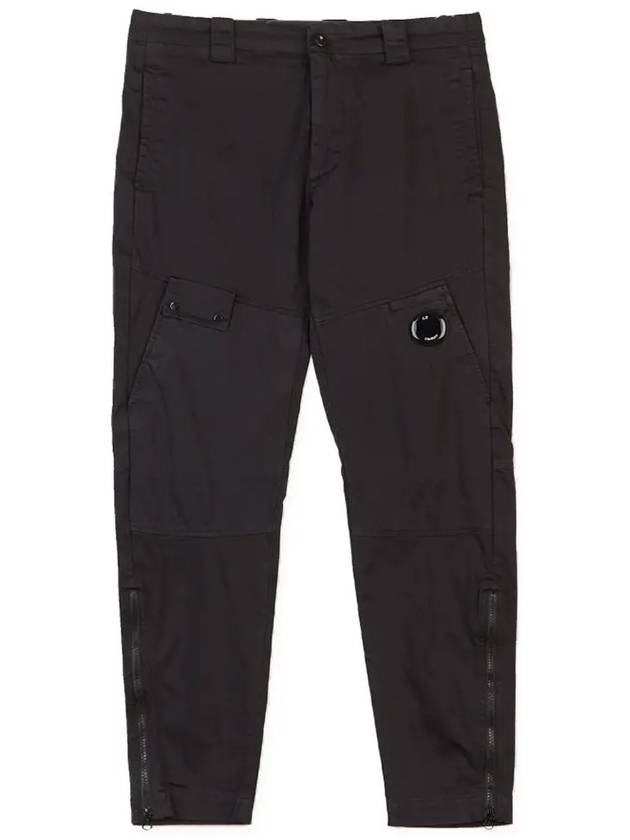 Men's Stretch Satin Lens Wappen Cargo Straight Pants Black - CP COMPANY - BALAAN 2