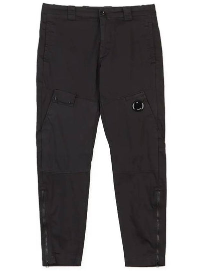 Men's Stretch Satin Lens Wappen Cargo Straight Pants Black - CP COMPANY - BALAAN 2