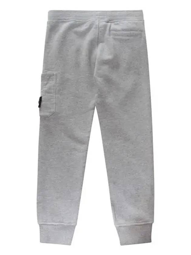 Kids Logo Patch Cotton Training Pants Grey - STONE ISLAND - BALAAN 3