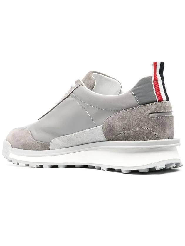 Vitello Alumni Trainer Caprede Low Top Sneakers Grey - THOM BROWNE - BALAAN 5