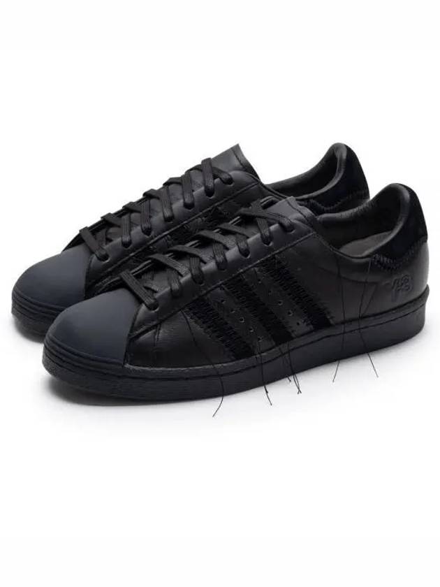 Superstar Leather Low Top Sneakers Black - Y-3 - BALAAN 2