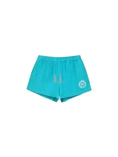 Logo Print Shorts Teal - SPORTY & RICH - BALAAN 2