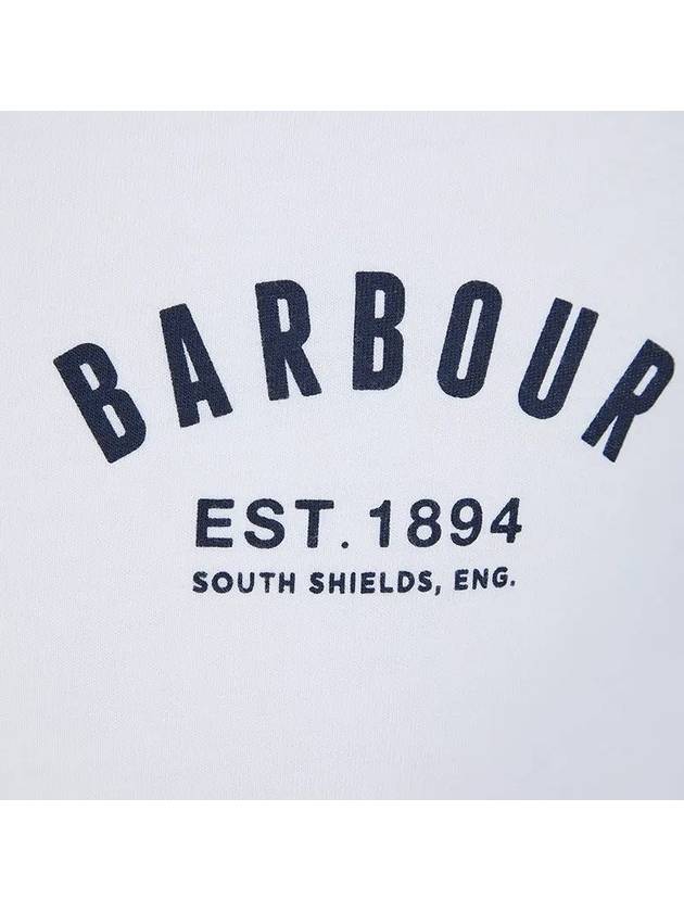 Men's Preppy Logo Short Sleeve T-Shirt White - BARBOUR - BALAAN 4