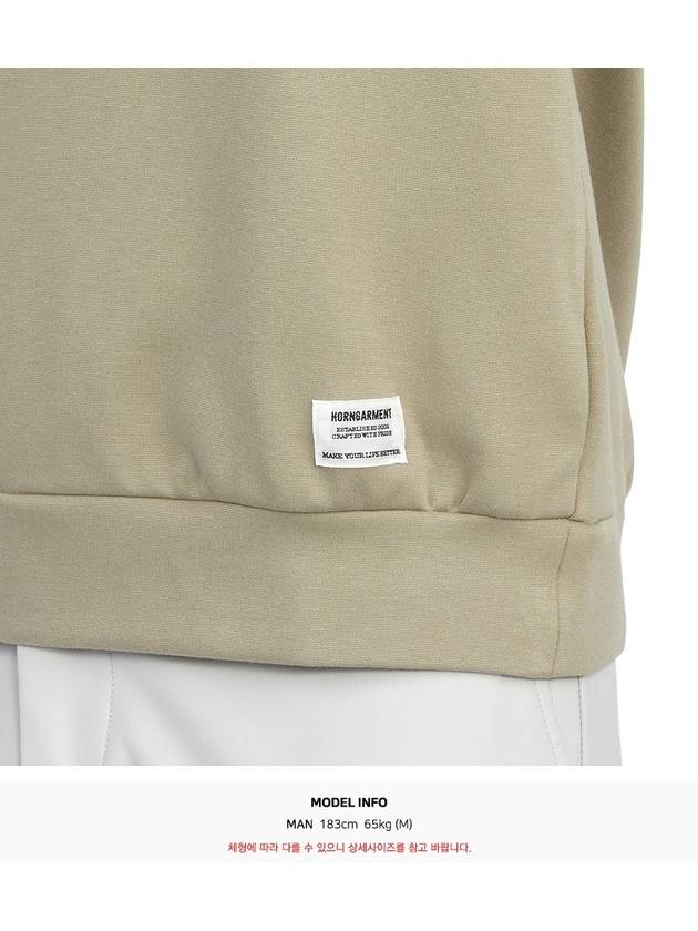 mock neck long sleeve t-shirt beige - HORN GARMENT - BALAAN 11