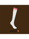 Women's Socks White Orange Label Twotone Knee Socks ASOW 289 - MAHES - BALAAN 2