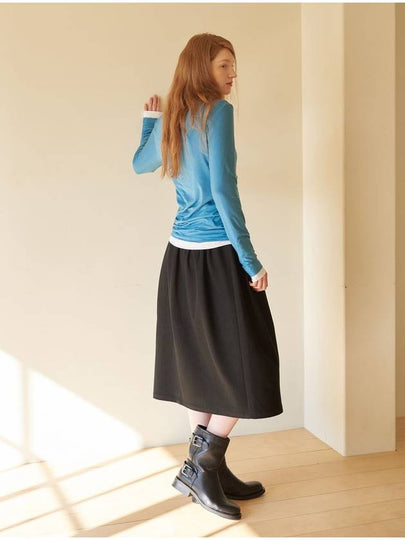 Shirring Flare Skirt Black - CORCA - BALAAN 2