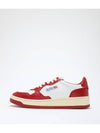 Men's Medalist Low Leather Sneakers White Red - AUTRY - BALAAN 3