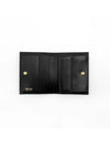 Logo Saffiano Half Wallet Black - PRADA - BALAAN 5