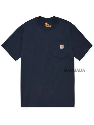 K87 Workwear Pocket Short Sleeve T Shirt Navy - CARHARTT - BALAAN 1