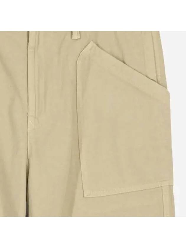 Men s Recycled Cotton Pants Trousers Ivory 751531604V0091 - STONE ISLAND - BALAAN 3