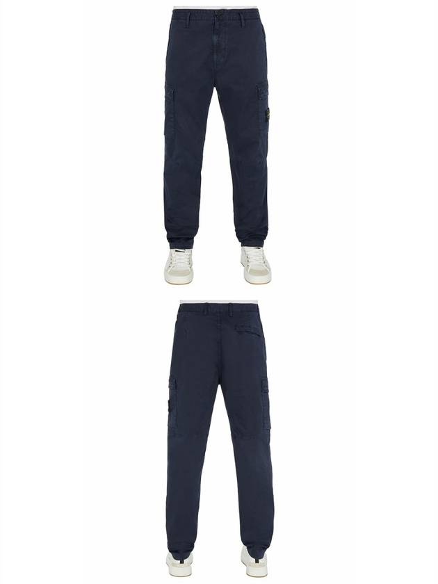 Cotton Cargo Straight Pants Navy - STONE ISLAND - BALAAN 5