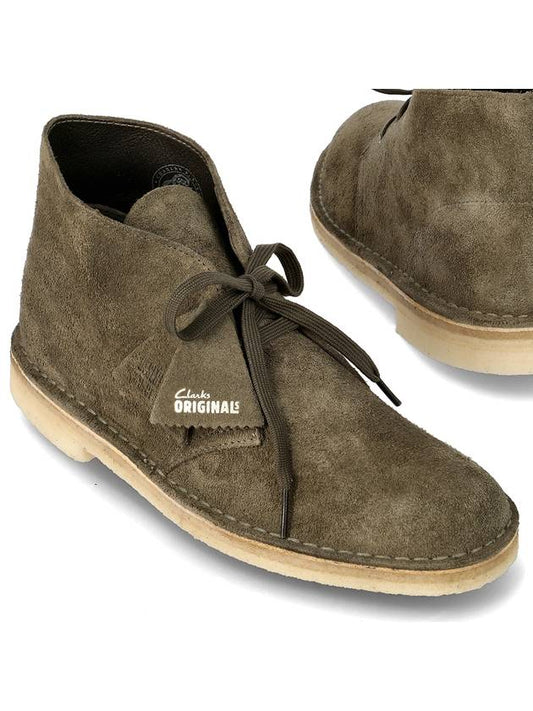 Desert Suede Ankle Boots Khaki - CLARKS - BALAAN 1