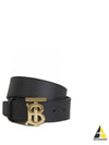 TB Logo Leather Belt Black - BURBERRY - BALAAN 2