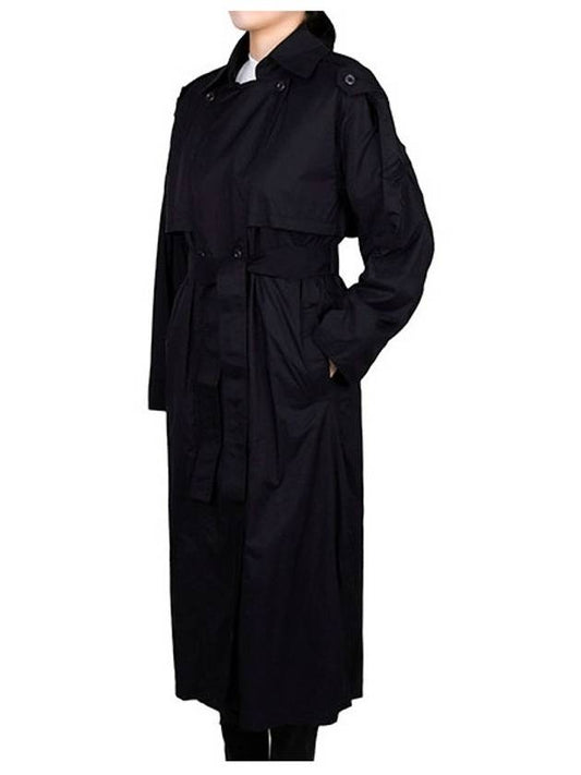 Deva Nylon Trench Coat Black - MONCLER - BALAAN.