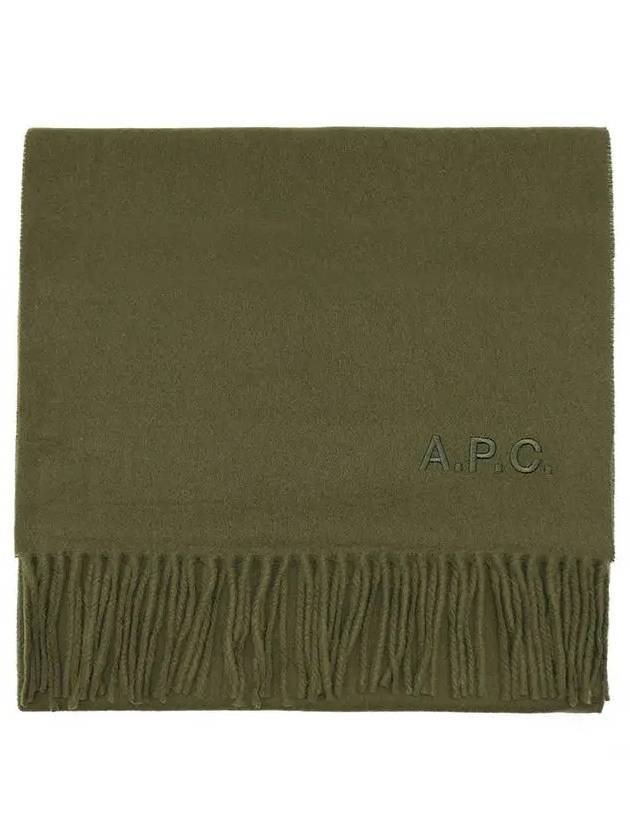 Ambroise Embroidered Muffler Pine Green - A.P.C. - BALAAN 3