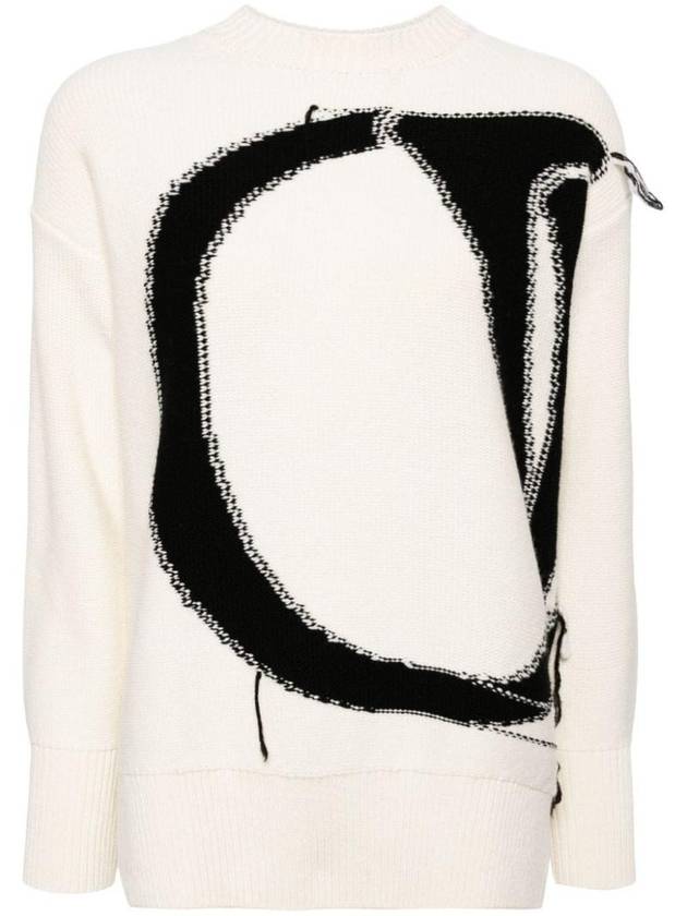 Ow maxi logo jumper OWHE102C99KNI0010410 - OFF WHITE - BALAAN 1