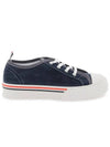 Men's RWB Sole Cotton Low Top Sneakers Navy - THOM BROWNE - BALAAN 2