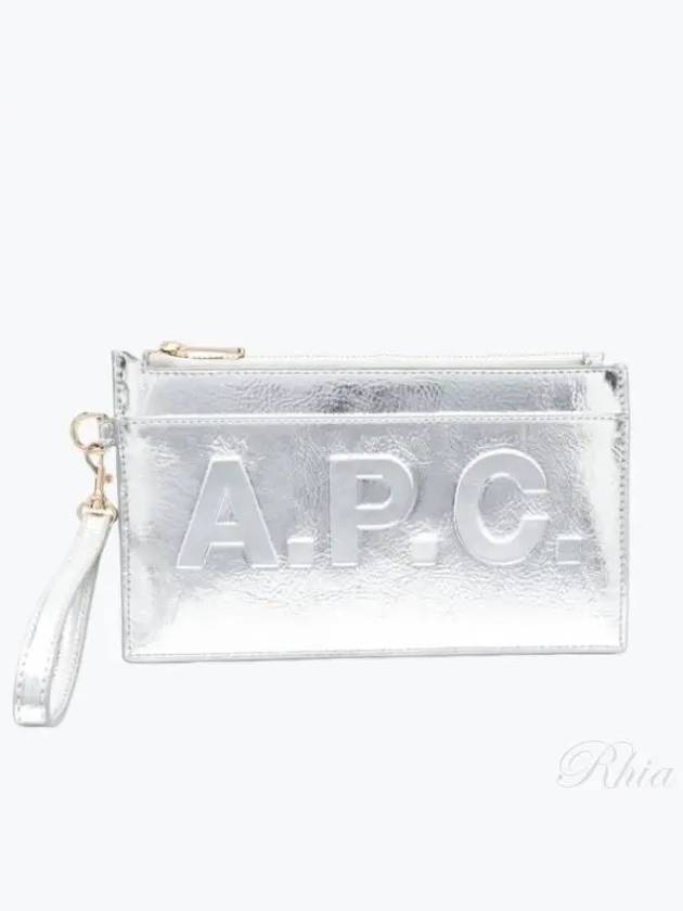 Pochette Clutch Bag Silver - A.P.C. - BALAAN 2