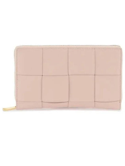 Intrecciato Zipper Around Long Wallet Pink - BOTTEGA VENETA - BALAAN 2