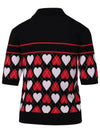 Intarsia Short Sleeve Polo Knit Top Black - MSGM - BALAAN 4