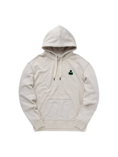 Matte Logo Print Hoodie Emerald Ecru - ISABEL MARANT - BALAAN 1