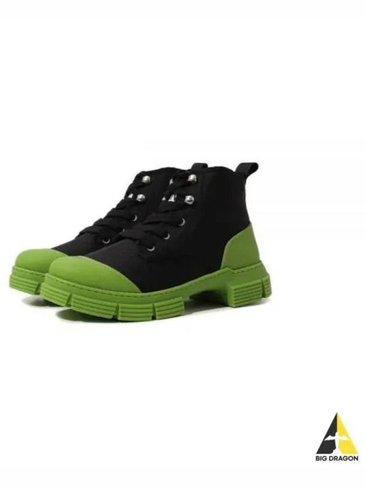 City Ankle Walker Boots Green Black - GANNI - BALAAN 2